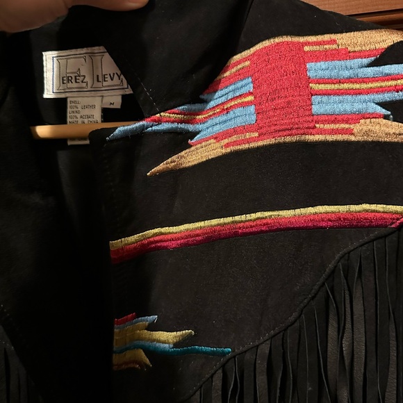 Fabulous Vintage Erez Levy Fringe Jacket Size M - Picture 3 of 8